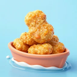 chicken nugget riding a boat