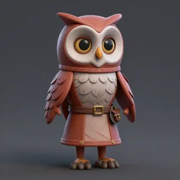 Eda the Owl Lady In the style of Scott Cawthon, 3D model