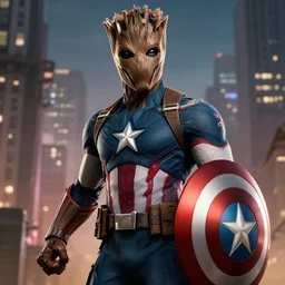 groot as captain america