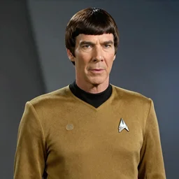 film still of Jim Parsons as Spock in Star Trek, 4k