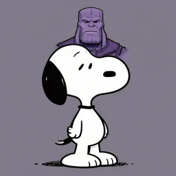snoopy as thanos, by artgerm,