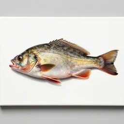 a canvas showing a rotten tench