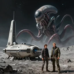 greg rutkowski and raymond swanland digital painting of a planetary base with a gigantic tentacle alien approaching, like a scifi action movie, lunar landscape in the background, unreal engine, hyper realism, realistic shading, cinematic composition, blender render, octane render, ultrawide shot, 3 5 mm film