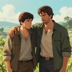 two imprisoned men bond over a number of years, finding solace and eventual redemption through acts of common decency., digital illustration, trending on artstation, epic composition, scenic background, 8 k uhd, masterpiece, octane render, highly detailed, perfect lineart