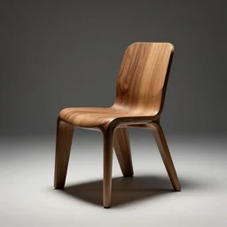 futuristic cyberpunk wooden chair high end photoshoot