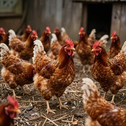 apocalypse of the chickens, wide angle shot by greg rutkowski