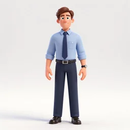 full body 3d render of The office tv series (2003), studio lighting, white background, blender, trending on artstation, 8k, highly detailed, disney pixar 3D style