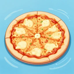 a pizza made of water
