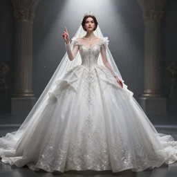 epic professional digital art bridal gown portrait of 🥷💂‍♀️✋,best on artstation, cgsociety, wlop, Behance, pixiv, astonishing, impressive, outstanding, epic, cinematic, stunning, gorgeous, concept artwork, much detail, much wow, masterpiece.