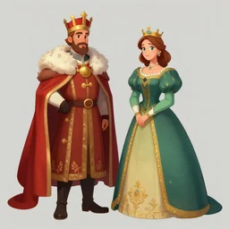 king and queen, trending on artstation by wlop