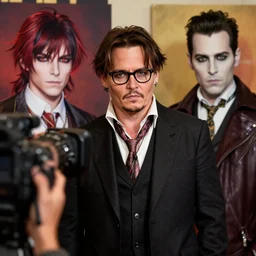 johnny depp r as kafka kafka palazzo by luis royo and artgerm, 8 0 mm camara, photoreal, hd 8 k
