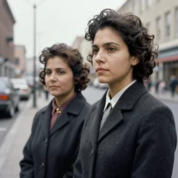 a portrait of a woman looking off onto the streets, along with her wife, in january, 1 9 7 9. ( courtesy of the museum of american art )