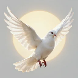 a beautiful white dove with its wings spread against the sun. intricate, elegant, highly detailed, digital painting, artstation, concept art, sharp focus, illustration, by justin gerard and artgerm, 8 k