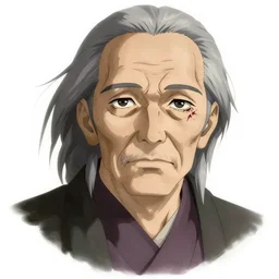 full body portrait character concept art, anime key visual of a oldman with a scar at his eye, studio lighting delicate features finely detailed perfect face directed gaze, gapmoe yandere grimdark, trending on pixiv fanbox, painted by greg rutkowski makoto shinkai takashi takeuchi studio ghibli