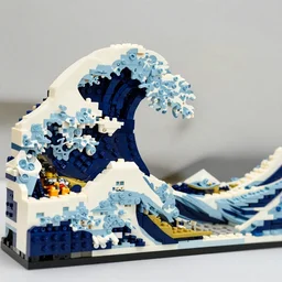 The Great Wave off Kanagawa in Lego