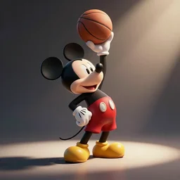 Mickey Mouse dunking on Lebron James digital art