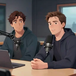 a werewolf podcasting in a radio station, comics, matteo scalera, jamie hewlett style, hd