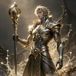 amazing portrait of a human male golem holding a staff, deiv calviz, splash art, natural light, elegant, intricate, fantasy, atmospheric lighting, by greg rutkowski, league of legends splash art, hd wallpaper, ultra high details
