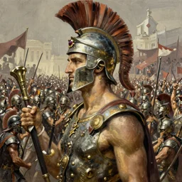 by Frank Frazetta style, 300 Spartan's , wide view, deep depth of field, denoise