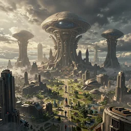 photo environment huge alien empire with sprawling cities : 8 k rtx hdr volume light concept studio matte painting environment digital illustration style, artstation artur tarnowski, mihai muscan, marcin tomalak, marta leydy, marcin stepien, charlotte hughes, zuzanna dabrowa