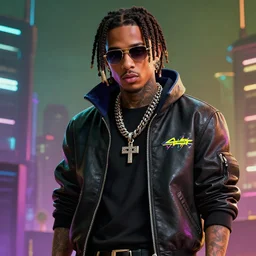 playboi carti in cyberpunk style digital art 4 k the detailed super realistic