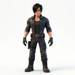 resident evil, 3d character model, white background, 3d render