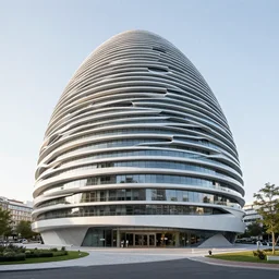 an architecture marvel designed by zaha hadid in collaboration with le corbursier.