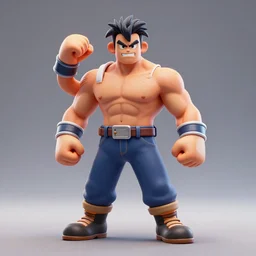 3 d model of oddheader character in fighting game, stylized 3 d graphics, hdr, ultra graphics, ray tracing, 4 k image