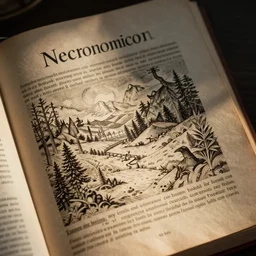 a page of necronomicon, realistic, photography, detailed