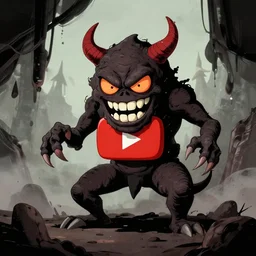 fecal demon attacking youtube