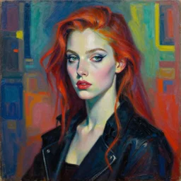 a beautiful painting cyberpunk the most beautiful woman in the world, by andy warhol henri matisse jan vermeer realistic oil painting