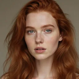 portrait of an ethereal ginger beauty, by mary jane ansell