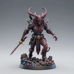 80mm resin detailed miniature of a Demon from outer space, Product Introduction Photos, 4K, Full body