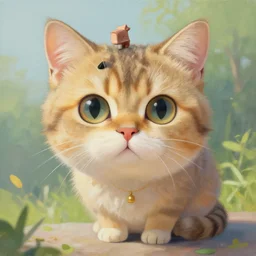 a beautiful painting cat, by murakami takashi painting, illustration style lumion render