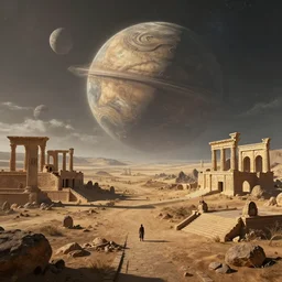 ancient times on alien planet landscape