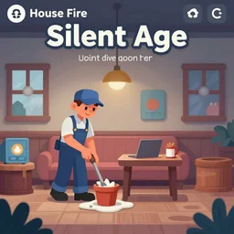 Screenshot of The Silent Age, a point and click adventure game, developed by Danish indie game studio House on Fire, and released for iOS and Windows. The game's story focuses on a janitor who is plunged into a task of saving humanity from an apocalyptic event by using time travel, discovering the future that will come about if the event is not prevented.