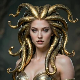 fantasy portrait of Medusa, alluring, trending on artstation, 4k, highly detailed