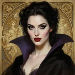 portrait of a sexy mary elizabeth winstead as a vampyre, intricate, elegant, highly detailed, digital painting, artstation, concept art, smooth, sharp focus, illustration, art by artgerm and greg rutkowski and alphonse mucha and william - adolphe bouguereau