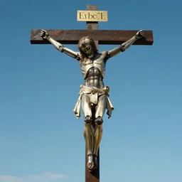 robot crucified by matthias grunewald
