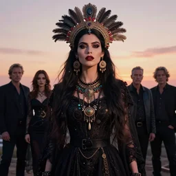 photographic portrait of a stunningly beautiful gothic aztec female in soft dreamy light at sunset, contemporary fashion shoot, by edward robert hughes, annie leibovitz and steve mccurry, david lazar, jimmy nelsson, breathtaking, 8 k resolution, extremely detailed, beautiful, establishing shot, artistic, hyperrealistic, beautiful face, octane render