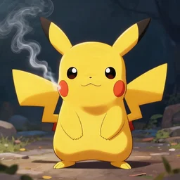 pikachu smokes snickers