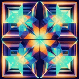 retro futuristic geometric pattern in a memphys style