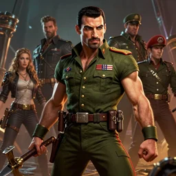 portrait of a very buff freddie mercury playing super mario brother in team fortress 2 style, epic, tragic, military art, fantasy, dieselpunk, hd shot, digital portrait, beautiful, artstation, comic style, by artgerm, guy denning, jakub rozalski, magali villeneuve and charlie bowater