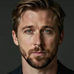 realistic detailed face portrait, Ryan Gosling