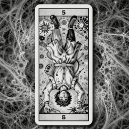 man upside down tarot card, fantasy character portrait made of fractals, ultra realistic, wide angle, intricate details, the fifth element artifacts, highly detailed by peter mohrbacher, hajime sorayama, wayne barlowe, boris vallejo, aaron horkey, gaston bussiere, craig mullins