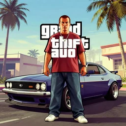 Jomatech in Grand Theft Auto cover art, 4k