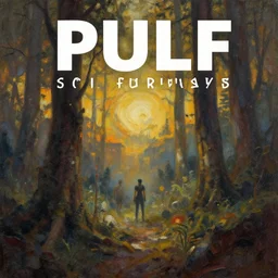 beautiful painting for the cover of a pulp sci - fi novel