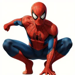 a highly detailed portrait of spiderman, in the style of clemens ascher