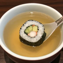 Sushi in a soup