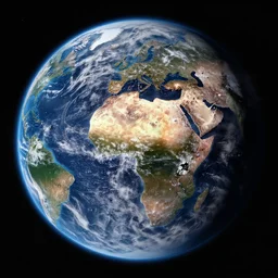 earth from space after nuclear warfare, high quality 8 k space photography from hubble